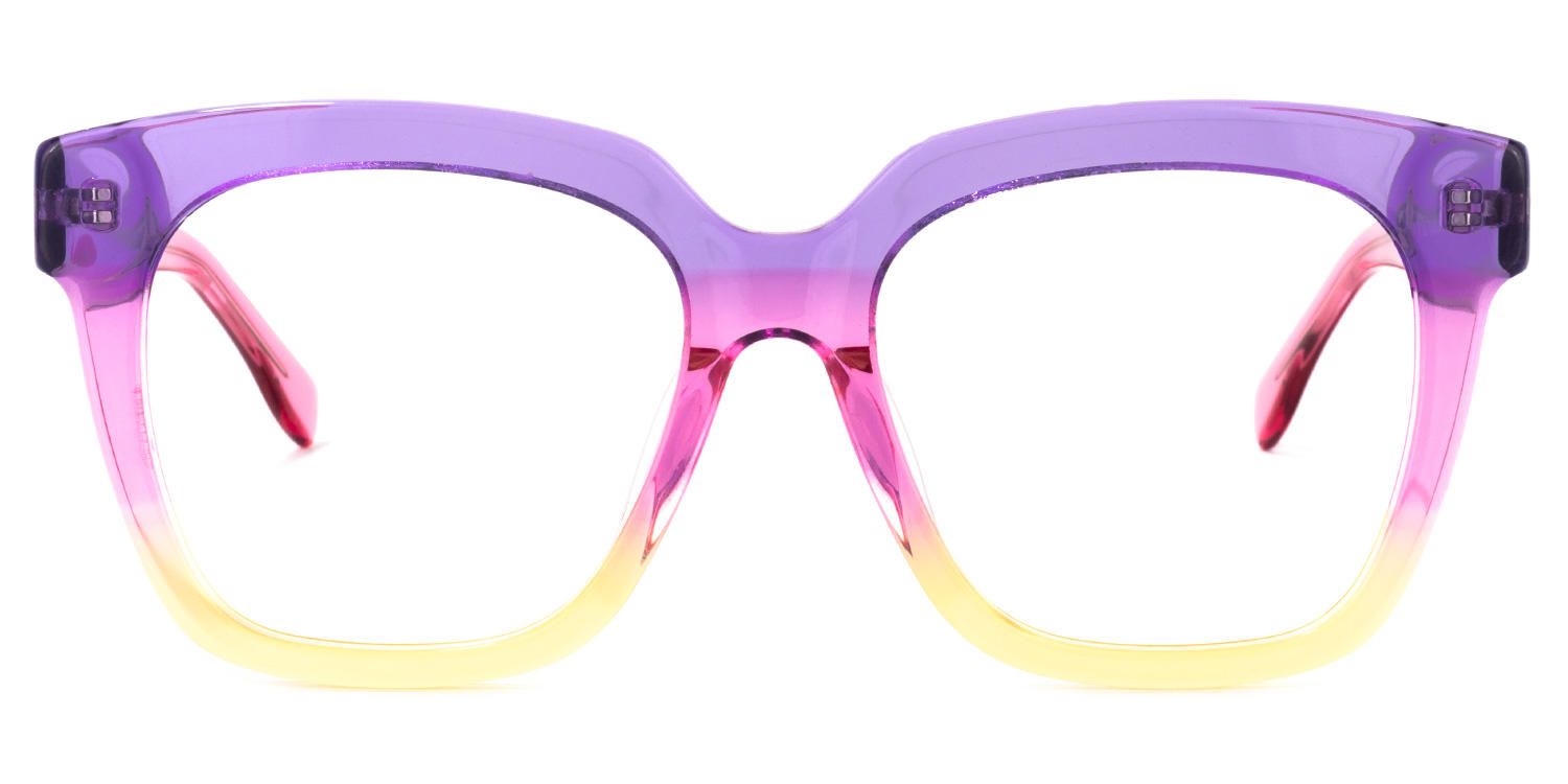 Square Colorful Eyeglasses | Vooglam.com Angle View
