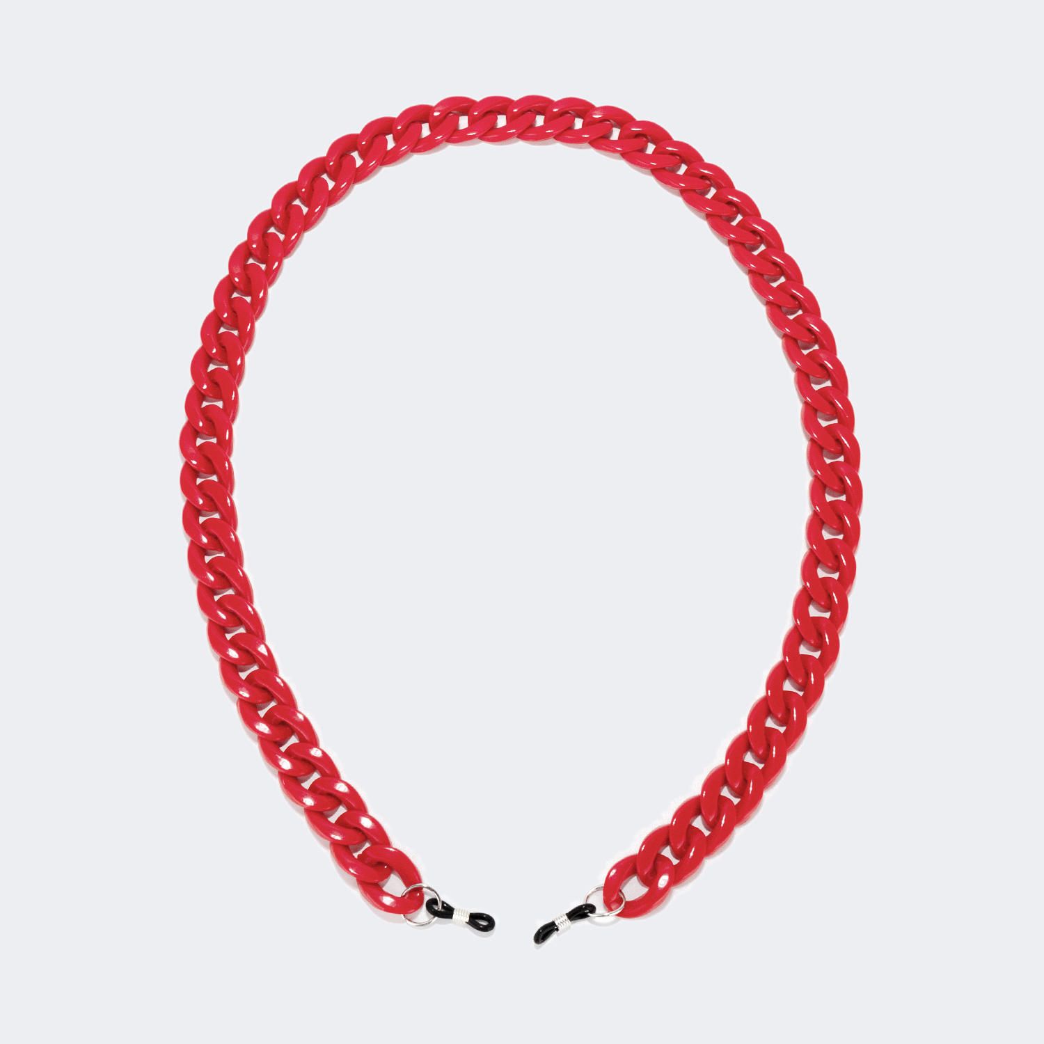 Twist Link Red Glasses Chains | Vooglam.com Front View