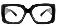 Borislav - Oversized Black Rectangle Glasses | Vooglam Angle View