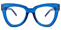 Judith - Cobalt Blue Butterfly Glasses for Women | Vooglam Angle View