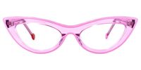 Cat Eye Pink Eyeglasses | Vooglam.com Angle View