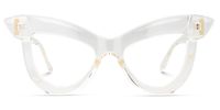 Cat Eye Crystal Eyeglasses | Vooglam.com Angle View