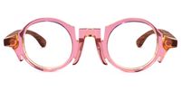 Shelley - Round Pink Eyeglasses | Vooglam Angle View