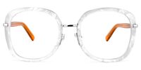 Square White Eyeglasses | Vooglam.com Angle View