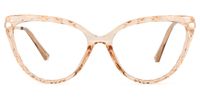 Cat Eye Champagne Eyeglasses | Vooglam.com Angle View