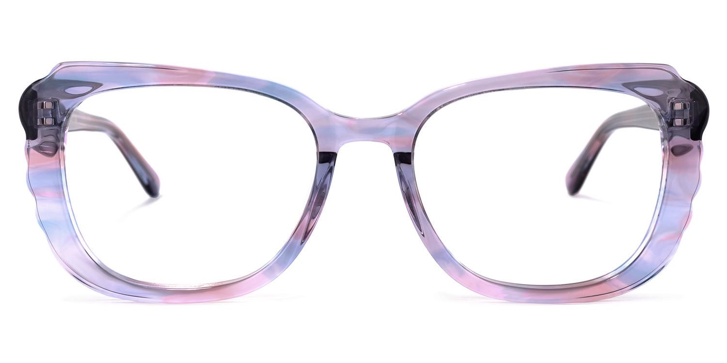 Cathi - Rectangle Purple Eyeglasses product detail 2
