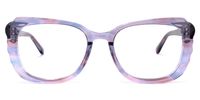 Rectangle Purple Eyeglasses | Vooglam.com Angle View