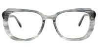 Rectangle Grey Eyeglasses | Vooglam.com Angle View
