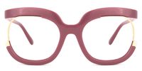 Fredia - Square Pink Eyeglasses | Vooglam Angle View