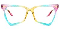 Unicorn - Sparkly Rainbow Glasses Glitter Frame | Vooglam Angle View