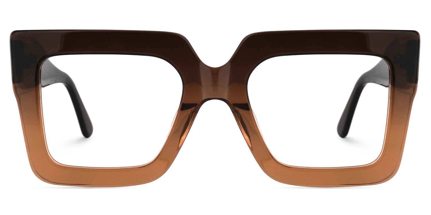 Charisse - Square Tawny Eyeglasses - 1