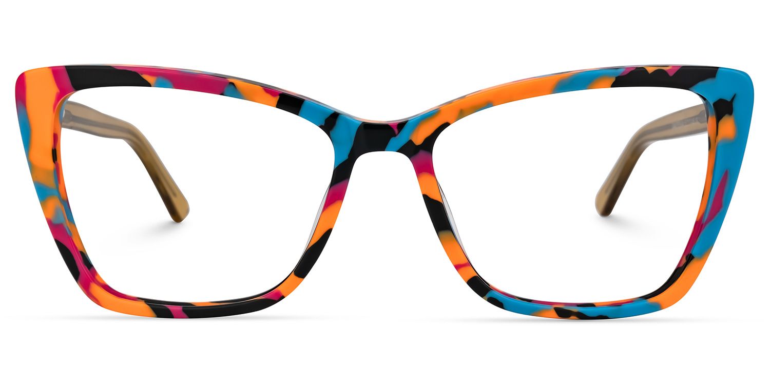 Sanchez - Unique Designs Cat Eye Frame Glasses by Vooglam - Angle View
