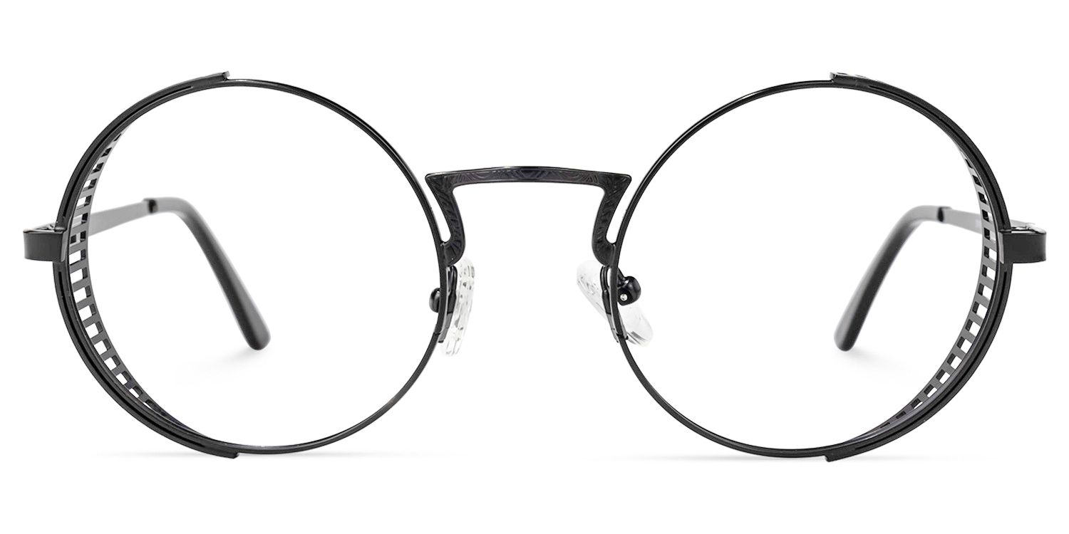 Rojas - Round Black Eyeglasses | Vooglam Angle View