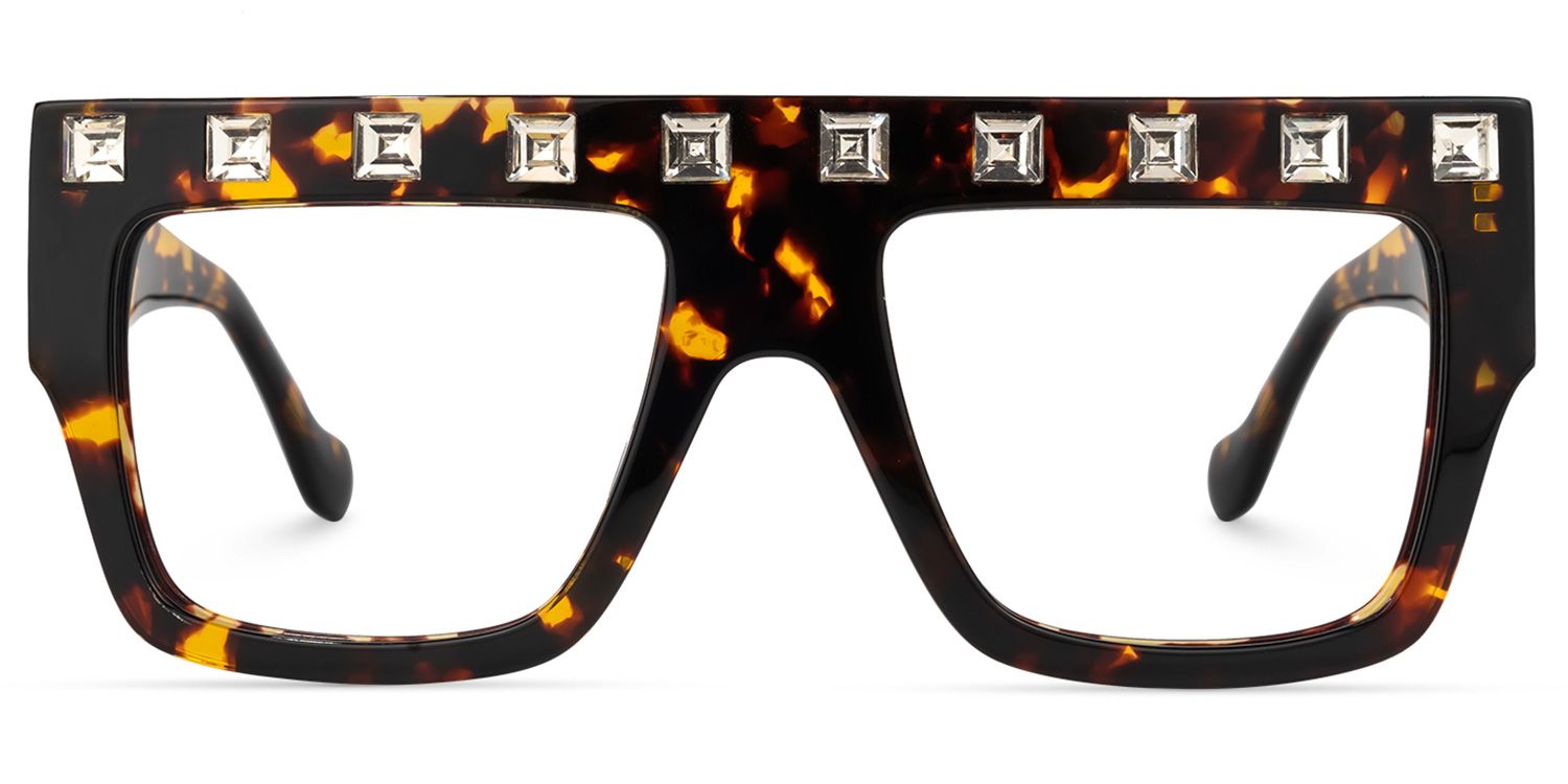 Agustin - Square Tortoise Eyeglasses | Vooglam Angle View