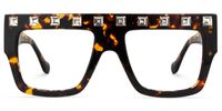 Agustin - Square Tortoise Eyeglasses | Vooglam Angle View
