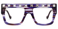 Agustin - Square Purple Eyeglasses | Vooglam Angle View