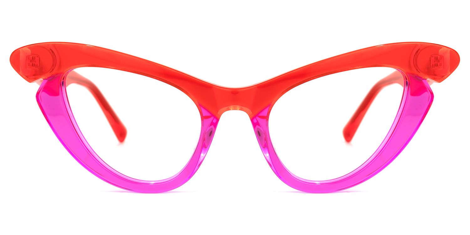 Blackwell - Browline Red Eyeglasses | Vooglam Angle View
