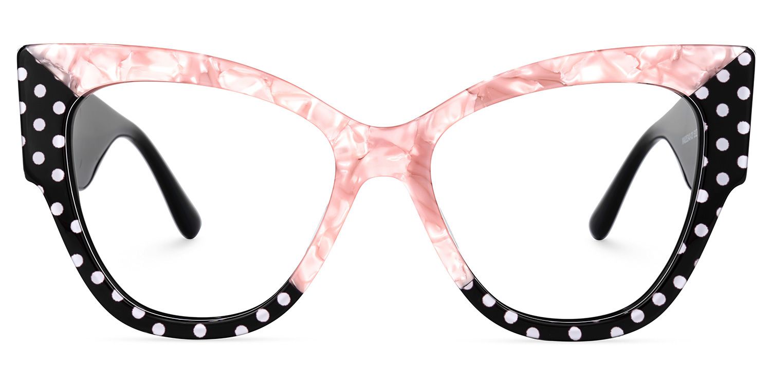 Tovar - Square Pink Eyeglasses | Vooglam Angle View