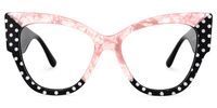 Tovar - Square Pink Eyeglasses | Vooglam Angle View