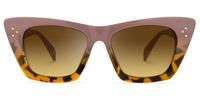 Rectangle Tortoise Sunglasses | Vooglam.com Angle View