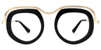 Geometric Black Eyeglasses | Vooglam.com Angle View