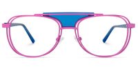Rosado - Aviator Purple Eyeglasses | Vooglam Angle View