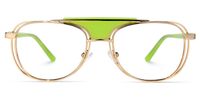 Rosado - Aviator Green Eyeglasses | Vooglam Angle View