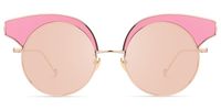 Santiago - Round Pink Sunglasse | Vooglam Angle View