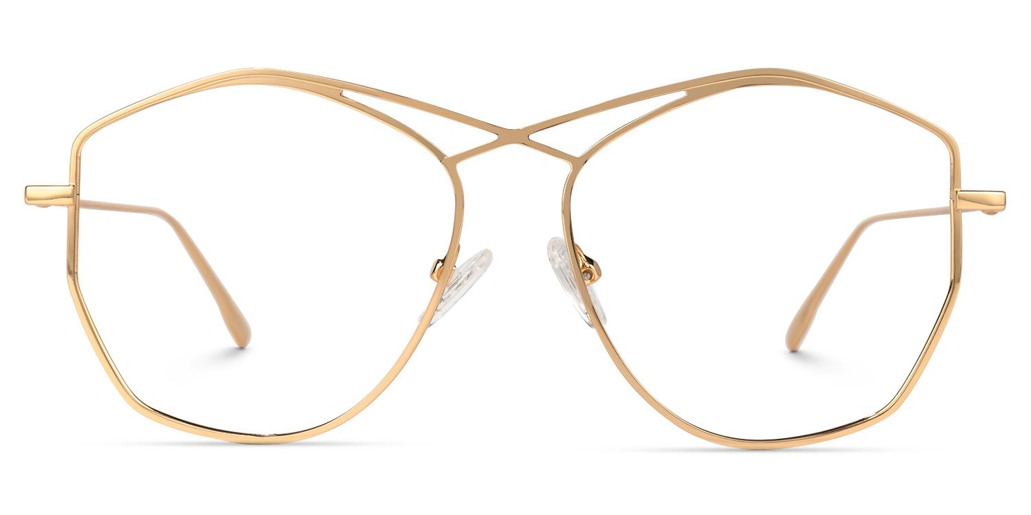 Hicks - Geometric Gold Eyeglasses product detail 2