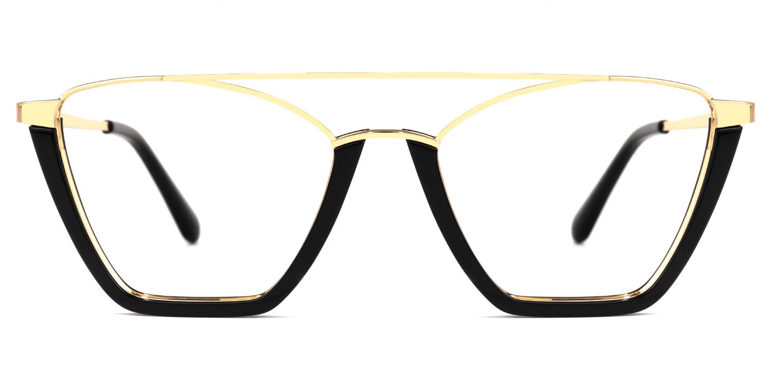Guinto - Aviator Black Eyeglasses | Vooglam Angle View