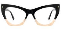 Viana - Cat Eye Black Eyeglasses | Vooglam Angle View