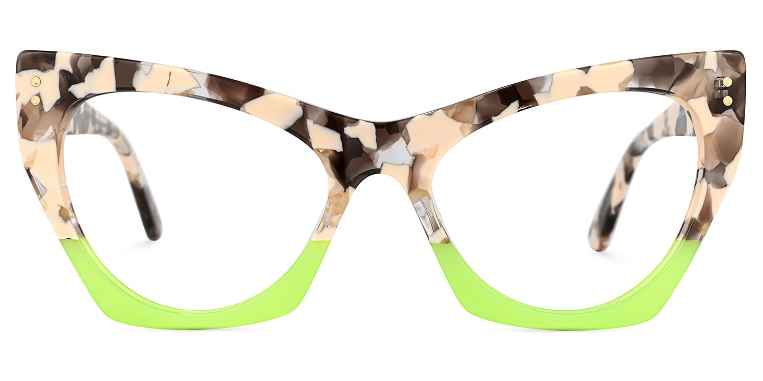 Viana - Cat Eye Tortoise Eyeglasses | Vooglam Angle View