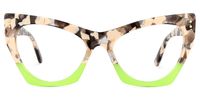 Viana - Cat Eye Tortoise Eyeglasses | Vooglam Angle View