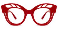 Wimberly - Cat Eye Red Eyeglasses | Vooglam Angle View