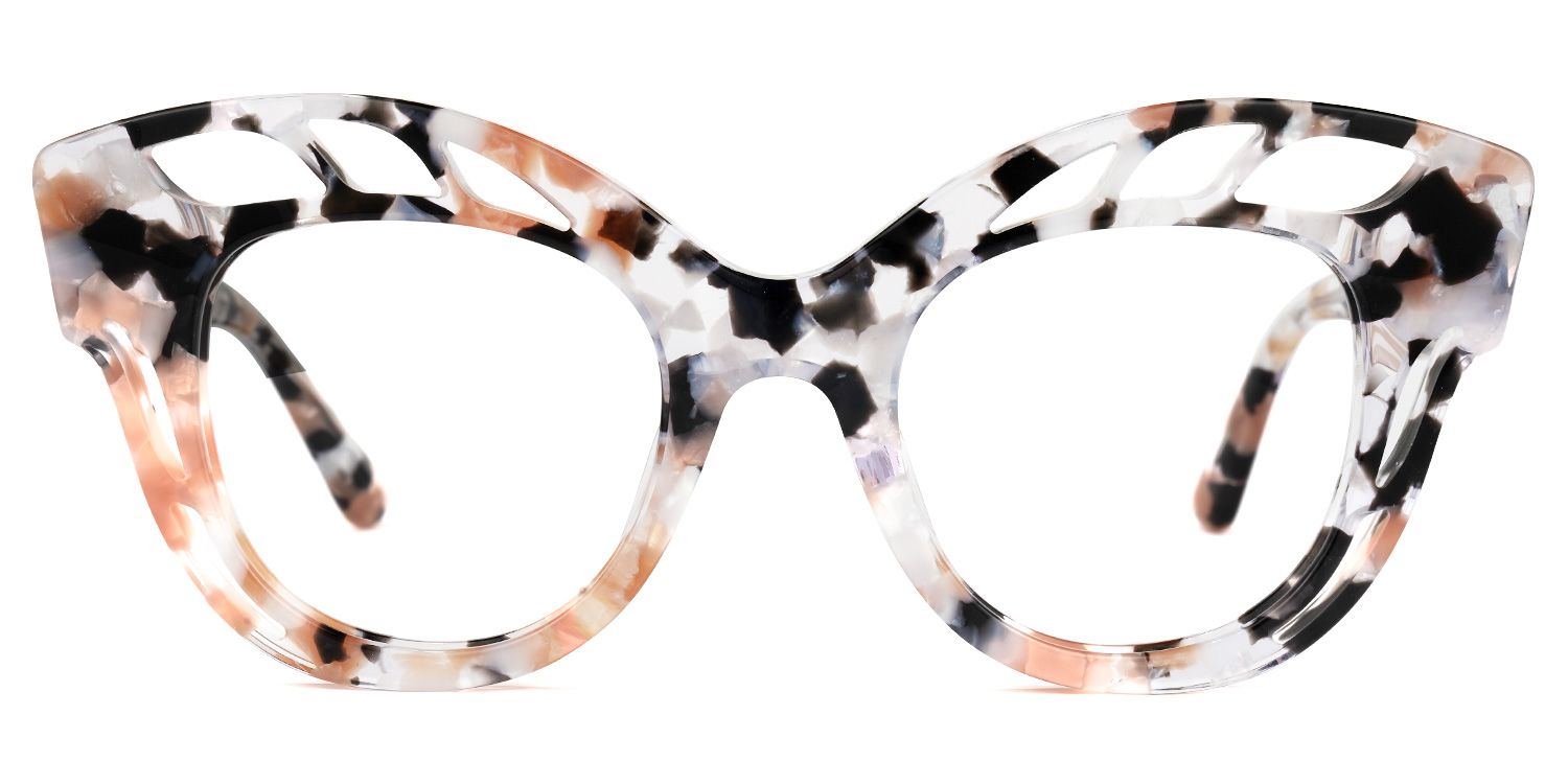 Wimberly - Cat Eye Pattern Eyeglasses | Vooglam Angle View