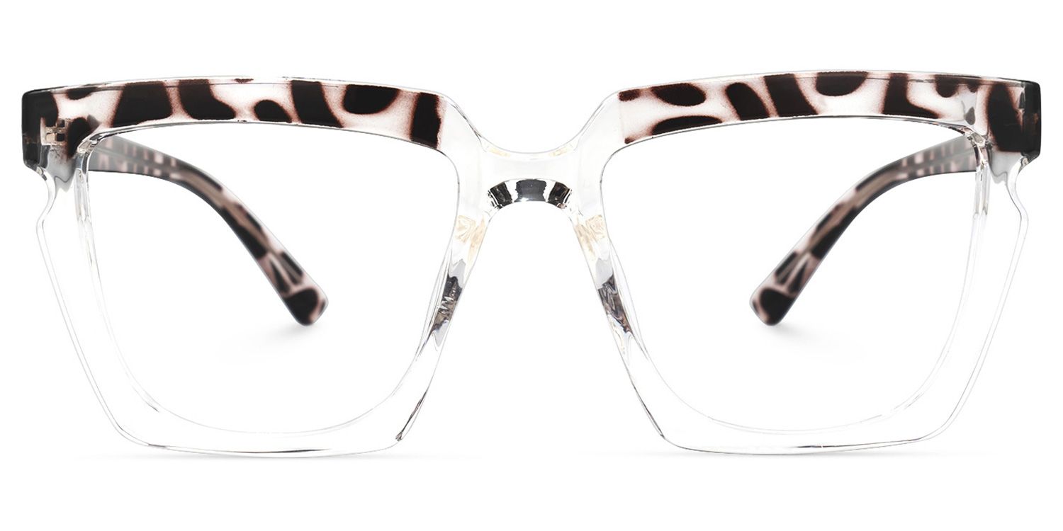 Yunes - Square Tortoise Eyeglasses by Vooglam - Angle View