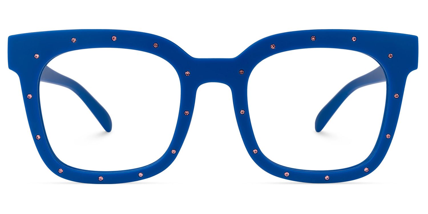 Dulce - Square Blue Eyeglasses product detail 2