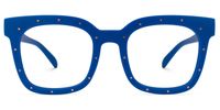 Square Blue Eyeglasses | Vooglam.com Angle View
