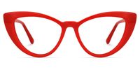 Jimenez - Cat Eye Red Eyeglasses | Vooglam Angle View