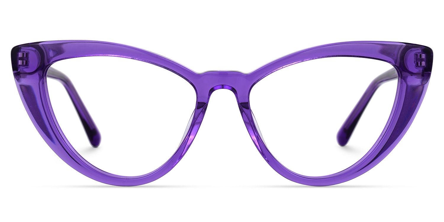 Jimenez - Cat Eye Purple Eyeglasses | Vooglam Angle View