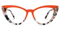 Jimenez - Cat Eye Orange Eyeglasses | Vooglam Angle View