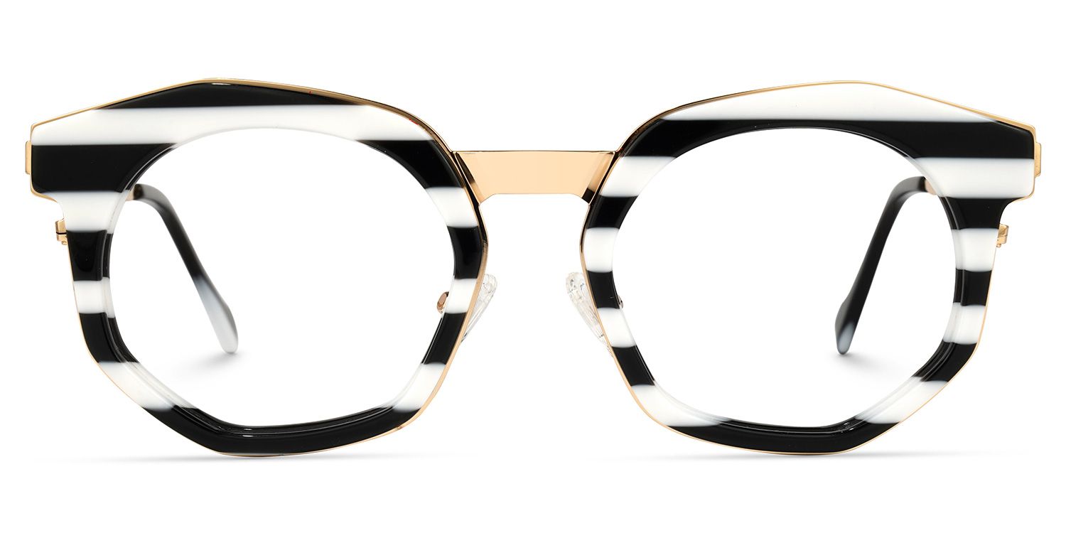 Basisky - Geometric Pattern Eyeglasses | Vooglam Angle View