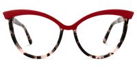Florido - Cat Eye Red Eyeglasses | Vooglam Angle View