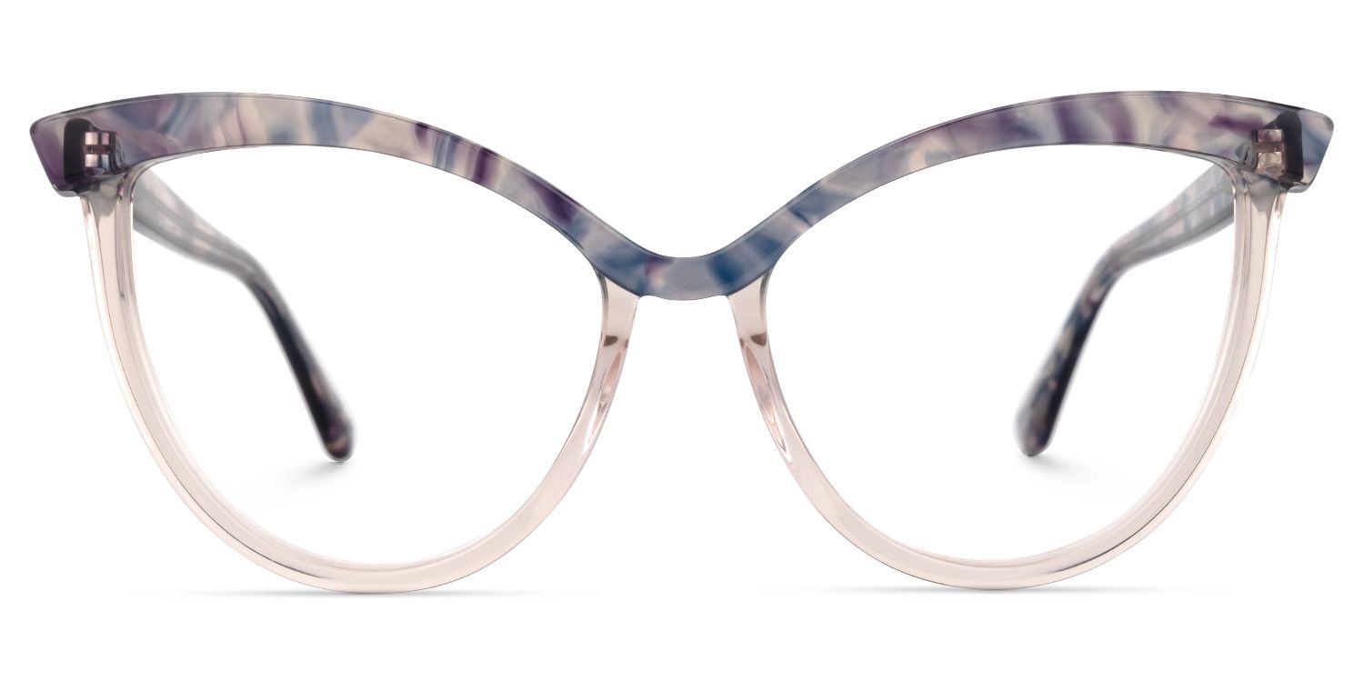 Florido - Cat Eye Floral Eyeglasses | Vooglam Angle View