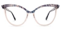 Florido - Cat Eye Floral Eyeglasses | Vooglam Angle View