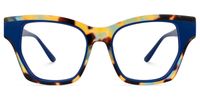 Velasco - Square Blue/Tortoise Eyeglasses | Vooglam Angle View
