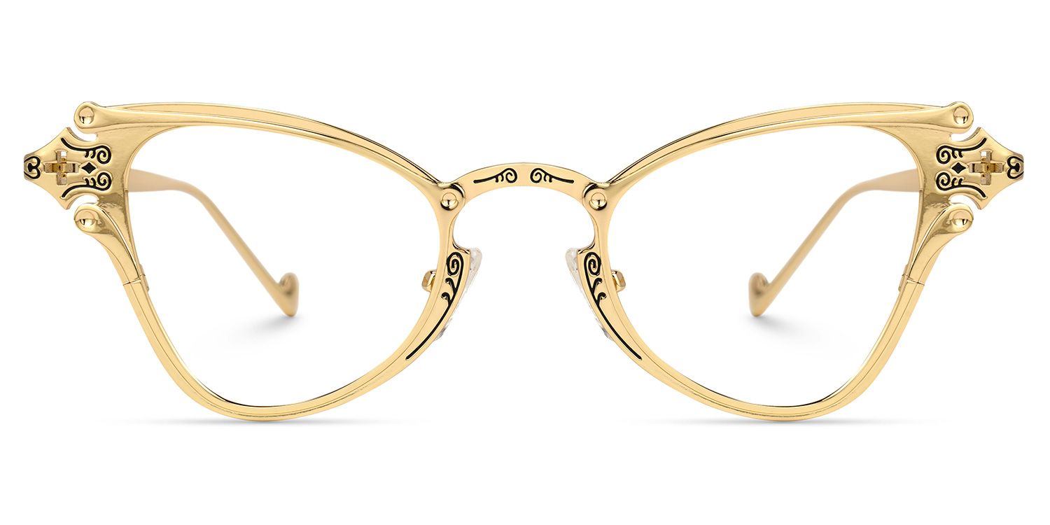 Chuchin - Cat Eye Gold Eyeglasses | Vooglam Angle View