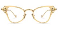 Chuchin - Cat Eye Gold Eyeglasses | Vooglam Angle View