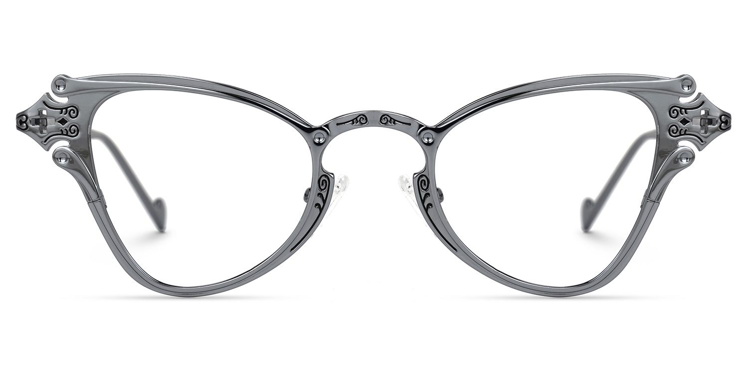 Chuchin - Cat Eye Grey Eyeglasses | Vooglam Angle View