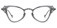 Chuchin - Cat Eye Grey Eyeglasses | Vooglam Angle View